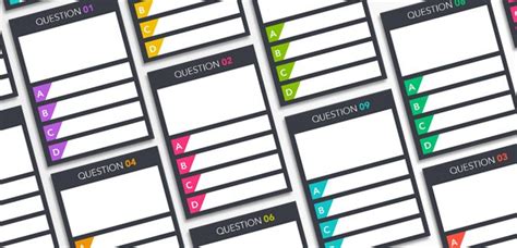 quiz card templates paperzip