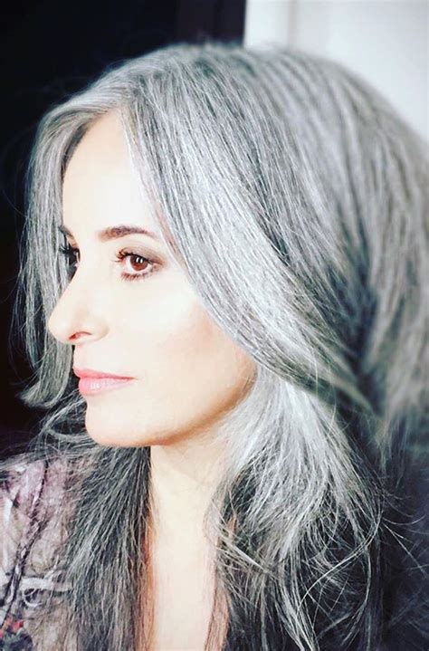 pin  chelin  grey grace beautiful gray hair grey hair color