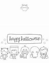Halloween Cards Color Card Colour Printable sketch template