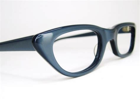vintage 50s blue cat eye eyeglasses art craft by vintage50seyewear