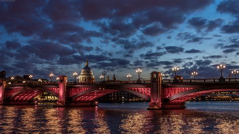 london city landscape night cathedral river thames wallpapers hd desktop  mobile