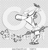 Man Clip Sweeping Outline Illustration Cartoon Rf Royalty Toonaday sketch template