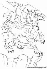 Coloring Griffin Pages Gryphon Getcolorings Griffon Drawn Designlooter Getdrawings Sheet sketch template