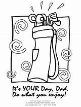 Coloring Pages Golf Father Giggletimetoys Fathers sketch template