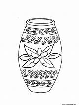 Vase Coloring Pages Printable Color Print Template Recommended sketch template
