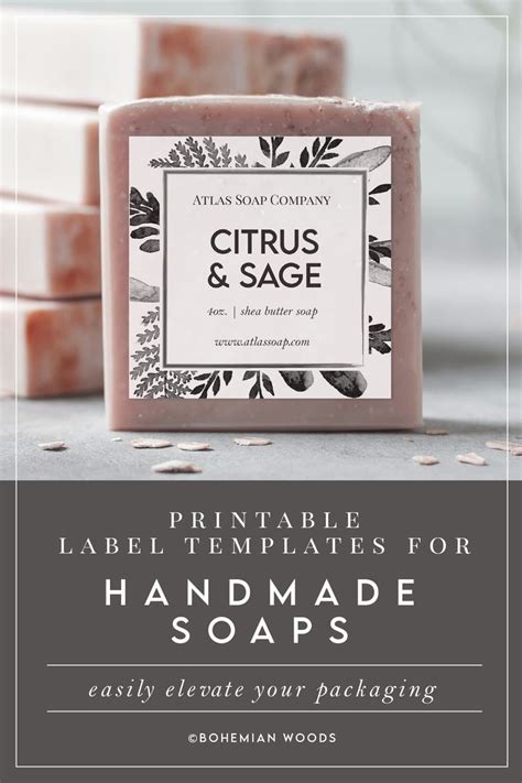 hidden facts  handmade soap label template simply