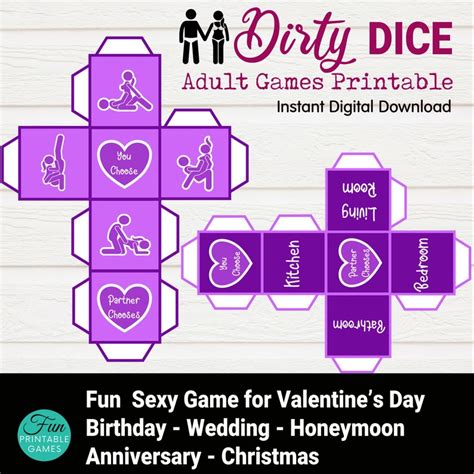 5pcs naughty dice printable couples sex game love play dice etsy