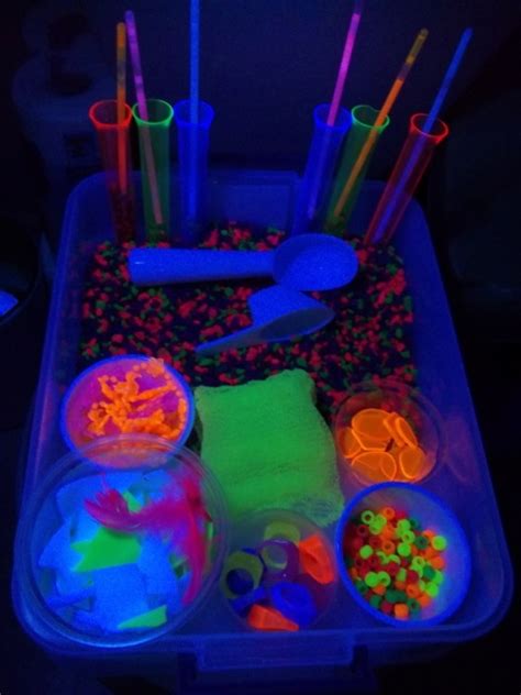 glow   dark sensory box aquarium rock plastic