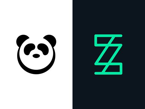 daily logo challenge day 3 and 4 panda random letter by nick budrewicz