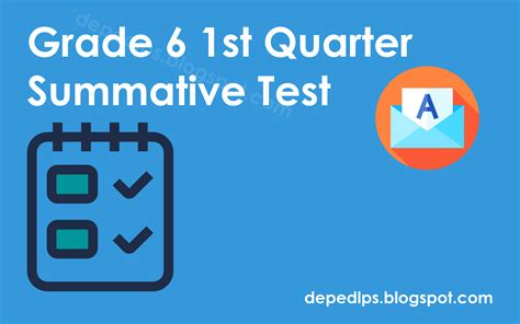 grade  st quarter summative tests deped lps