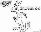Jam Animal Coloring Pages Kangaroo Printable Bettercoloring Color sketch template