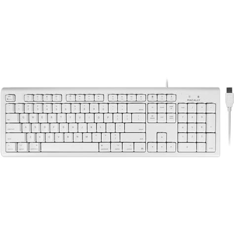 macally  key full size usb keyboard white qkey bh photo