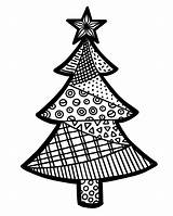 Mandala Christmas Tree Coloring sketch template