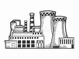 Nuclear Centrale Nucleare Vettoriale Dello Kernkraftwerken Vektors Schizzo Disegnato Atomica Vettore Kernkraftwerke Skizze Vektoren Illustrationen sketch template