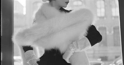 woman in white fox fur photographed by gordon parks life magazine