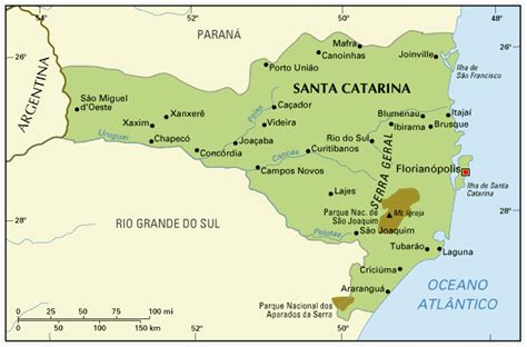 map  santa catarina brazil