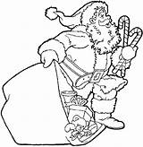 Santa Coloring Claus Pages Kids Merry Christmas sketch template
