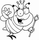 Bee Clipart Queen Clip Wikiclipart sketch template