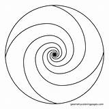Spiral Coloring Mandala Pages Geometric Pattern Golden Ratio Printable Patterns Circle Fibonacci Mosaic Shapes Templates Mandalas Zentangle Geometry Dot Dibujos sketch template