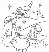 Coloring Christmas Pages Bible Story Library Clipart Angel Printable sketch template