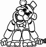 Freddy Golden Fnaf Drawing Coloring Clipartmag Fredy sketch template