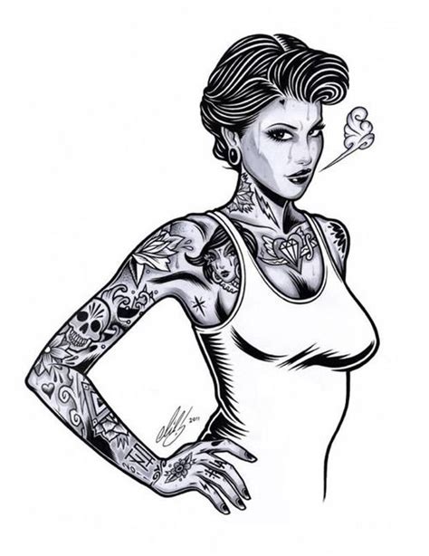 Tumblr Girl Tattoos Illustration Girl Illustration Art