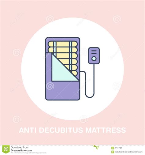 anti decubitus pressure ulcers mattress icon  logo flat sign  ergonomic healthy