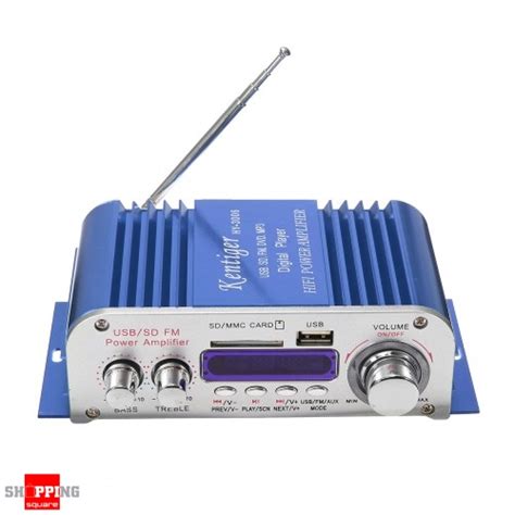 channel  fi audio stereo mini amplifier car home mp usb fm sd  remote red