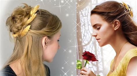 nice  beautiful belle inspired hairstyle hair tutorial belle