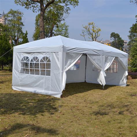 10 X 20 White Pop Up Tent Canopy Gazebo Shelter Unit