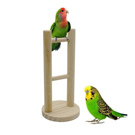 lovebirds pcs kathson parrot perches birds stand pole toy natural wood perch bird cage