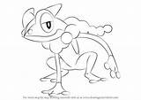 Frogadier Coloring Pages Pokemon Frog Drawing Easy Getdrawings Getcolorings Printable Draw Print sketch template