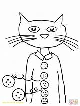 Coloring Getdrawings Button Pages Pete Cat sketch template