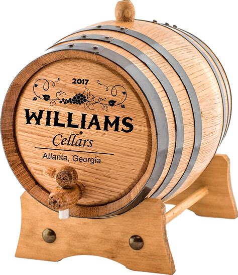 Personalized Wine Oak Aging Barrel Custom Engraved 1