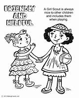 Coloring Scout Helpful Friendly Girl Pages Law Daisy Petal Book Scouts Yellow Makingfriends Color Activities Print Petals Daisies Girls Clipart sketch template