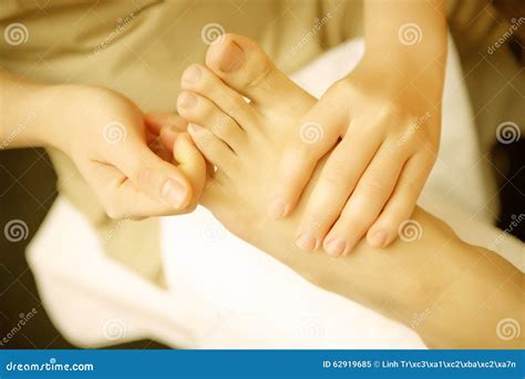 foot massage spa stock image image  skin health female