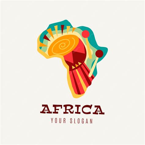 vector colourful africa map logo template
