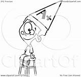 Smart Boy Dunce Anti Wearing Hat Illustration Happy Sitting Cartoon Stool Royalty Clipart Toonaday Vector Line Ron Leishman 2021 sketch template