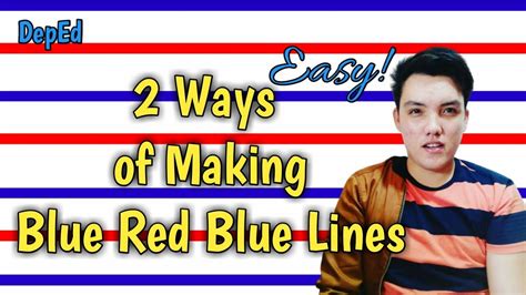 blue red blue lines youtube