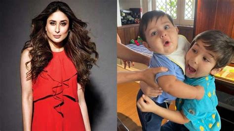 Kareena Kapoors Son Taimur Holds Younger Brother Jeh Ali Khan