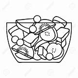 Salad Clipart Fruit Drawing Getdrawings Outline Icon Clipground Size sketch template