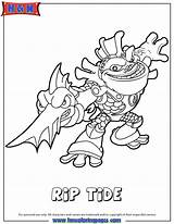 Coloring Rip Tide Skylanders Pages Board Swap Force Water Choose sketch template