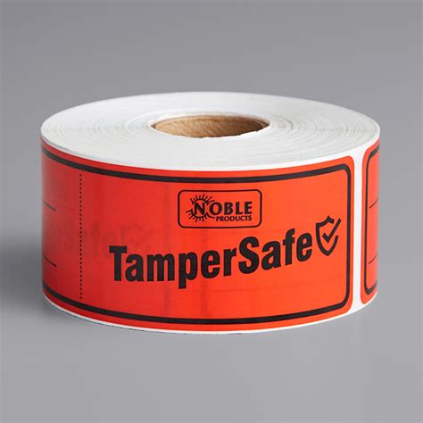 tampersafe     red plastic tamper evident label roll