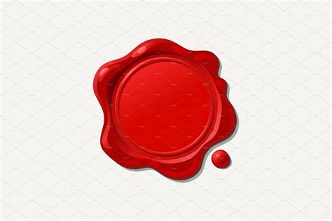 ♥ vector wax seal wax stamp red custom designed graphic