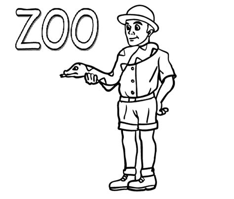 zoo keeper pages coloring pages
