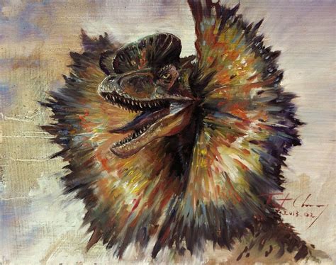 beautiful dilophosaurus painting dilophosaurus dinosaur pictures