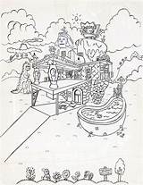 Pee Wee Playhouse Drawing Herman Concept Gary Panter Coloring Pages 1987 Cool Board Joe Choose sketch template