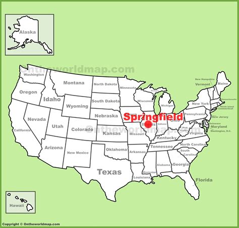 springfield illinois location    map ontheworldmapcom