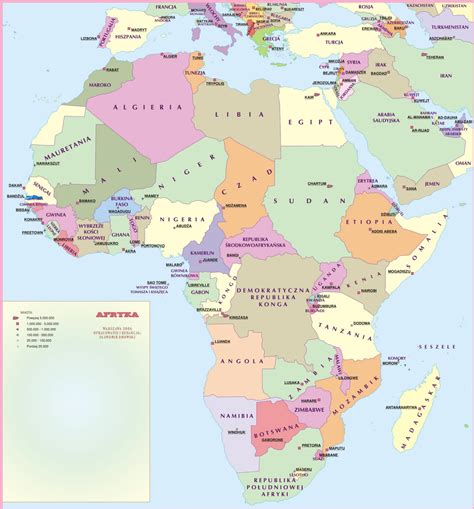 bardzo uproszczona infograficzna mapa polityczna afryki prosta  xxx