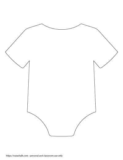 printable baby onesie outline templates  artisan life